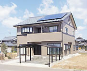 太陽光発電付きのオール電化住宅